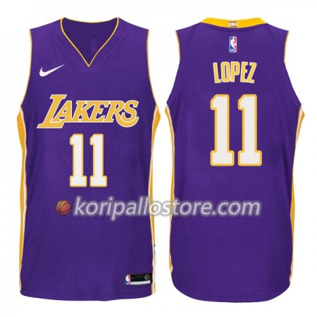 Los Angeles Lakers Brook Lopez 11 Nike 2017-18 Violetti Miesten Pelipaidat Swingman 